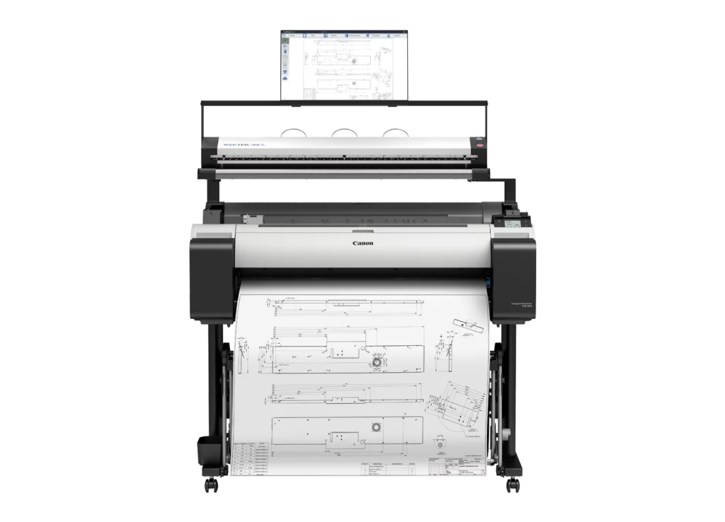 Le scanner CIS grand format tout en un (scanner + pied + logiciel + écran tactile), en 36 pouces (914 mm) de large adapté aux traceursCANON TM-300. Facile à utiliser avec son contôleur embarqué sans nécessité d'ordinateur, compatible Windows, Mac OS ou Linux. Ecran tactile, logiciel de numérisation et pilote intégrés pour  numérisation, copie, impression.