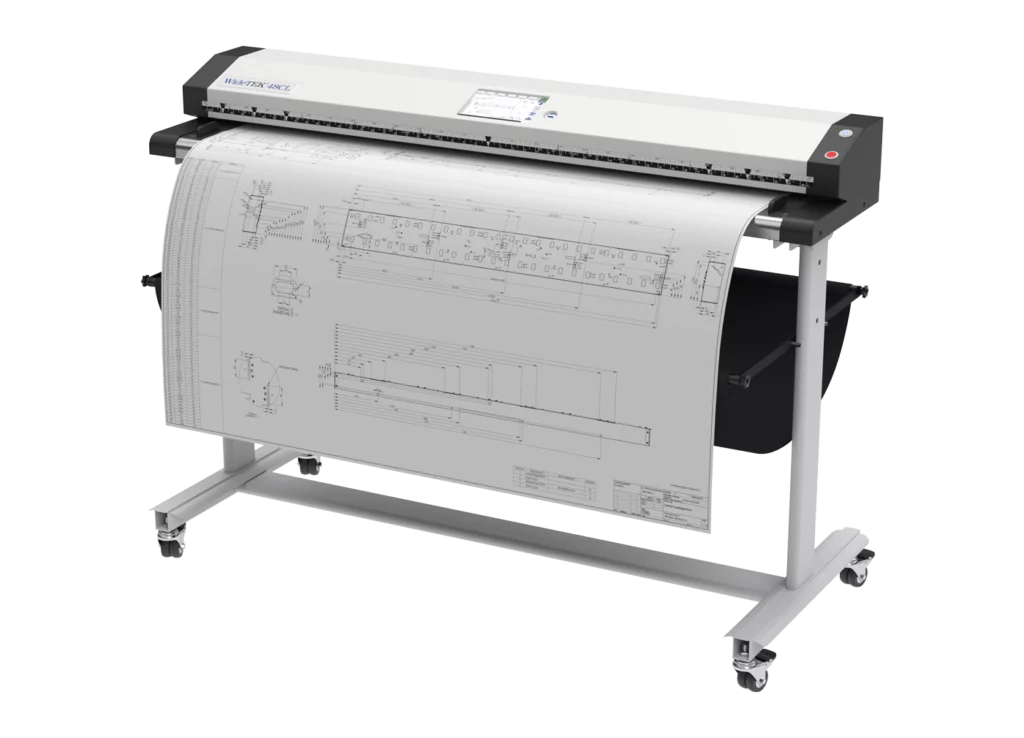 Le scanner CCD grand format tout en un (scanner + logiciel + écran tactile), existe en 36 pouces (914 mm) / 44 pouces (1118 mm) et 48 pouces (1212 mm) de large. Facile à utiliser avec son contrleur embarqué sans nécessité d'ordinateur, compatible Windows, Mac OS ou Linux. Ecran tactile, logiciel de numérisation et pilote intégrés pour  numérisation, copie, impression. Prise en charge des imprimantes Canon iPF, iPF Pro Series, ColorWave et PlotWave, HP DesignJet et PageWide et d'autres. Idéal pour les services d'archivage, les oeuvres d'art, le documents anciens et fragiles...